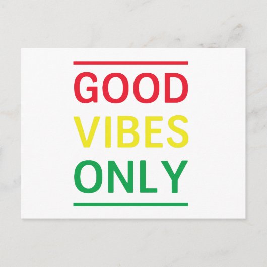Carte Postale Good Vibes uniquement (Devant)
