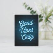 Carte postale Good Vibes uniquement (Debout devant)