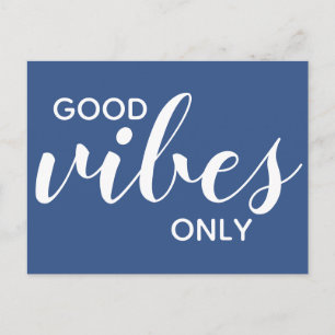 Carte Postale Good Vibes uniquement Affirmation positive Classiq