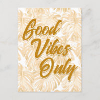 Good Vibes Uniquement Feuilles de Monstère Jaune T