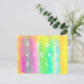 Carte Postale Good Vibes Uniquement Inspiration de Positivité pe (Debout devant)