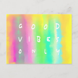 Carte Postale Good Vibes Uniquement Inspiration de Positivité Pe