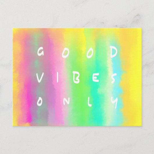 Carte Postale Good Vibes Uniquement Inspiration de Positivité pe (Devant)