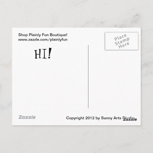 Carte postale Goofy Doodle Guy (Dos)