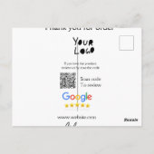 Carte Postale Google examen logo entreprise site Web scanner cod (Dos)
