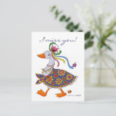 Carte Postale Goose sort l'art populaire ukrainien (Debout devant)