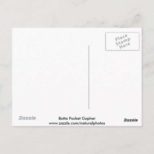 Carte postale Gopher (Dos)