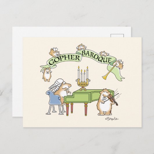 Carte Postale GOPHER BAROQUE par Sandra Boynton (Devant / Derrière)