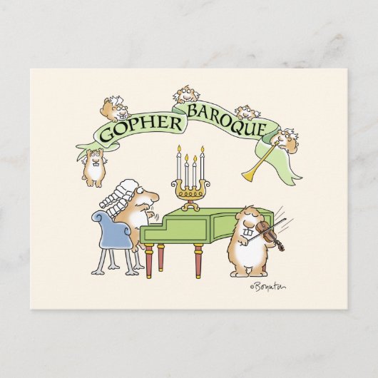 Carte Postale GOPHER BAROQUE par Sandra Boynton (Devant)
