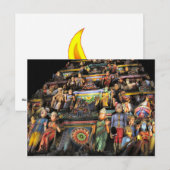 Carte Postale Gopuram de nuit (Devant / Derrière)
