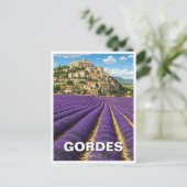 Carte Postale Gordes France Travel Lavender (Debout devant)