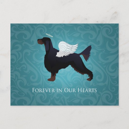 Carte Postale Gordon Setter Animal Memorial Chien Angel (Devant)