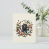 Carte Postale Gordon Setter Christmas Joy – Seasonal Dog Art (Debout devant)