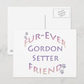 Carte Postale Gordon Setter Furever (Devant / Derrière)