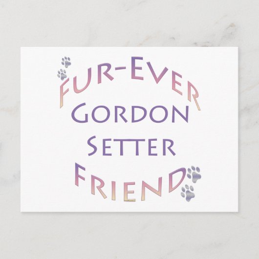 Carte Postale Gordon Setter Furever (Devant)