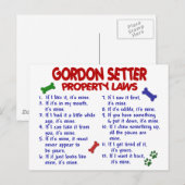 Carte Postale GORDON SETTER, propriété Lois 2 (Devant / Derrière)