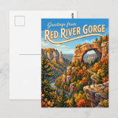 Carte Postale Gorge de la rivière Rouge États-Unis (Devant / Derrière)