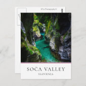 Carte Postale Gorge de la Soca en Slovénie (Devant / Derrière)