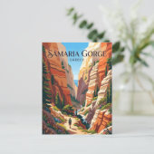 Carte Postale Gorge de Samarie Grèce (Debout devant)