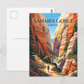 Carte Postale Gorge de Samarie Grèce (Devant / Derrière)