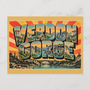 Carte Postale Gorge du Verdon Rivière Turquoise Art de Voyage Vi