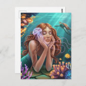 Carte Postale Gorgeous Mermaid in the Ocean (Devant / Derrière)