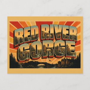 Carte Postale Gorges de la Red River KY Art de Voyage Rétro