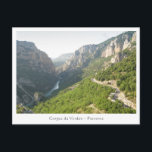 Carte Postale Gorges du Verdon, France<br><div class="desc">Landscape photographe des gorges de la Verdon dans le Southeastern France.</div>