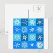 CARTE POSTALE GORGEUSES FLAKES DE NEIGE (Devant / Derrière)