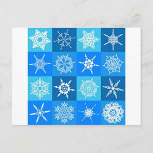 CARTE POSTALE GORGEUSES FLAKES DE NEIGE