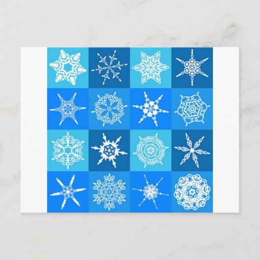 CARTE POSTALE GORGEUSES FLAKES DE NEIGE (Devant)