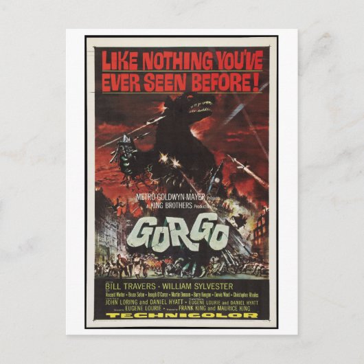 Carte Postale Gorgo 1961 Sci Fi Horror Film Retro (Devant)