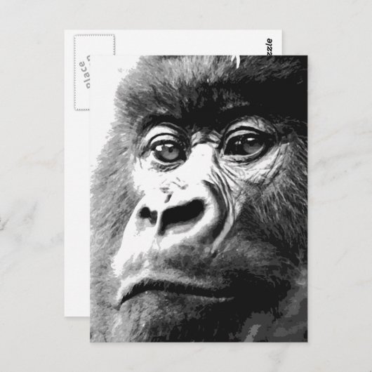 Carte Postale Gorilla (Devant / Derrière)
