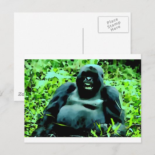 Carte postale Gorilla Artwork (Devant / Derrière)