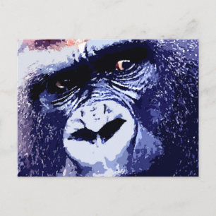 Carte Postale Gorilla Face Pop Art