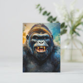 Carte Postale Gorilla grand sourire (Debout devant)