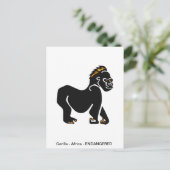 Carte Postale GORILLA Graphique - Ape - Primate - Faune - Nature (Debout devant)
