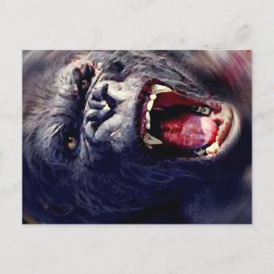 Carte Postale Gorilla hurle