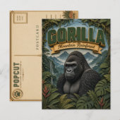 Carte Postale Gorilla Mountain Rainforest POPCUT (Devant / Derrière)