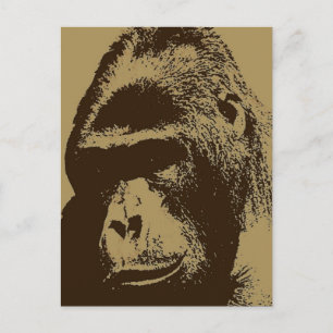 Carte Postale Gorilla Pop Art
