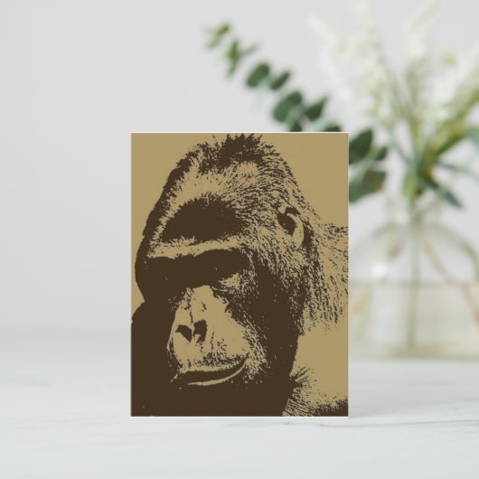 Carte Postale Gorilla Pop Art (Debout devant)