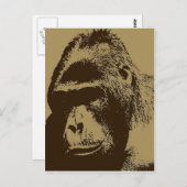 Carte Postale Gorilla Pop Art (Devant / Derrière)