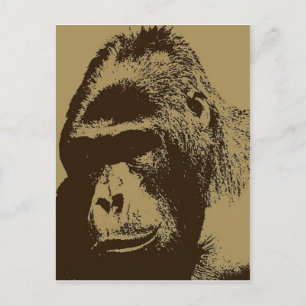 Carte Postale Gorilla Pop Art