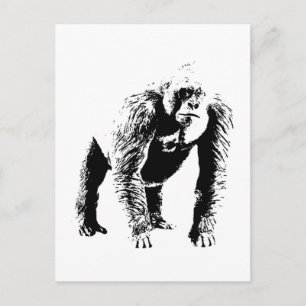 Carte Postale Gorilla Pop Art