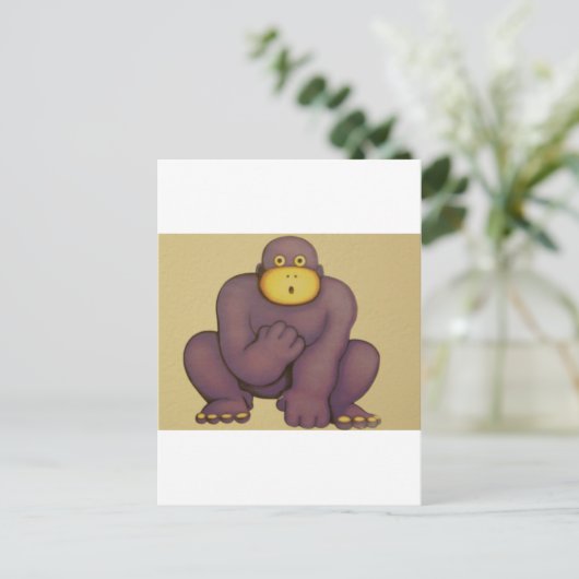 Carte Postale gorille (Debout devant)