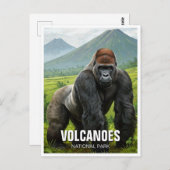 Carte Postale Gorille dans le Parc National des Volcans Rwanda V (Devant / Derrière)