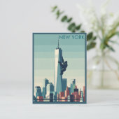 Carte Postale Gorille de New York sur le thème de la WPA (Debout devant)