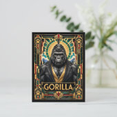 Carte Postale Gorille, faune Art déco (Debout devant)