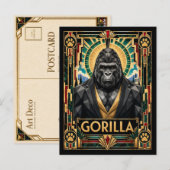 Carte Postale Gorille, faune Art déco (Devant / Derrière)