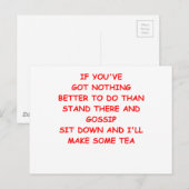 CARTE POSTALE GOSSIP (Devant / Derrière)